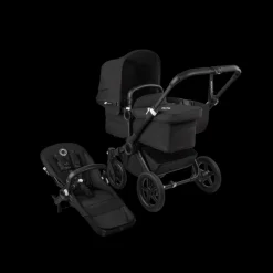 Bugaboo Donkey 5 Mono Kinderwagen 3 In 1 Black Midnight Black + Isofix Base + Voetenzak