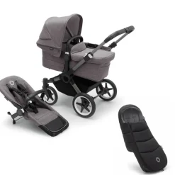 Bugaboo Donkey 5 Mono Kinderwagen 2 In 1 Graphite Grey Melange + Voetenzak