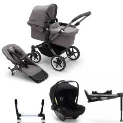 Bugaboo Donkey 5 Mono Kinderwagen 3 In 1 Graphite Grey Melange + Isofix Base