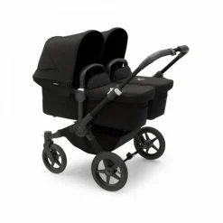 Bugaboo Donkey 5 Tweeling Kinderwagen 3 In 1 Black Midnight Black Met Twee Cybex Cloud T Groep 0 Autostoelen