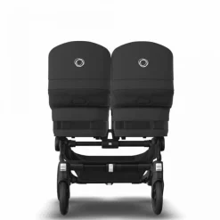Bugaboo Donkey 5 Tweeling Kinderwagen 3 In 1 Black Midnight Black Met Twee Cybex Cloud T Groep 0 Autostoelen
