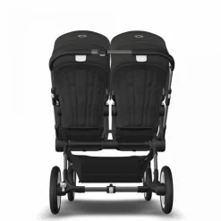 Bugaboo Donkey 5 Tweeling Kinderwagen 3 In 1 Black Midnight Black Met Twee Cybex Cloud T Groep 0 Autostoelen