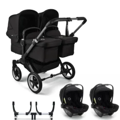 Bugaboo Donkey 5 Tweeling Kinderwagen 3 In 1 Graphite Midnight Black