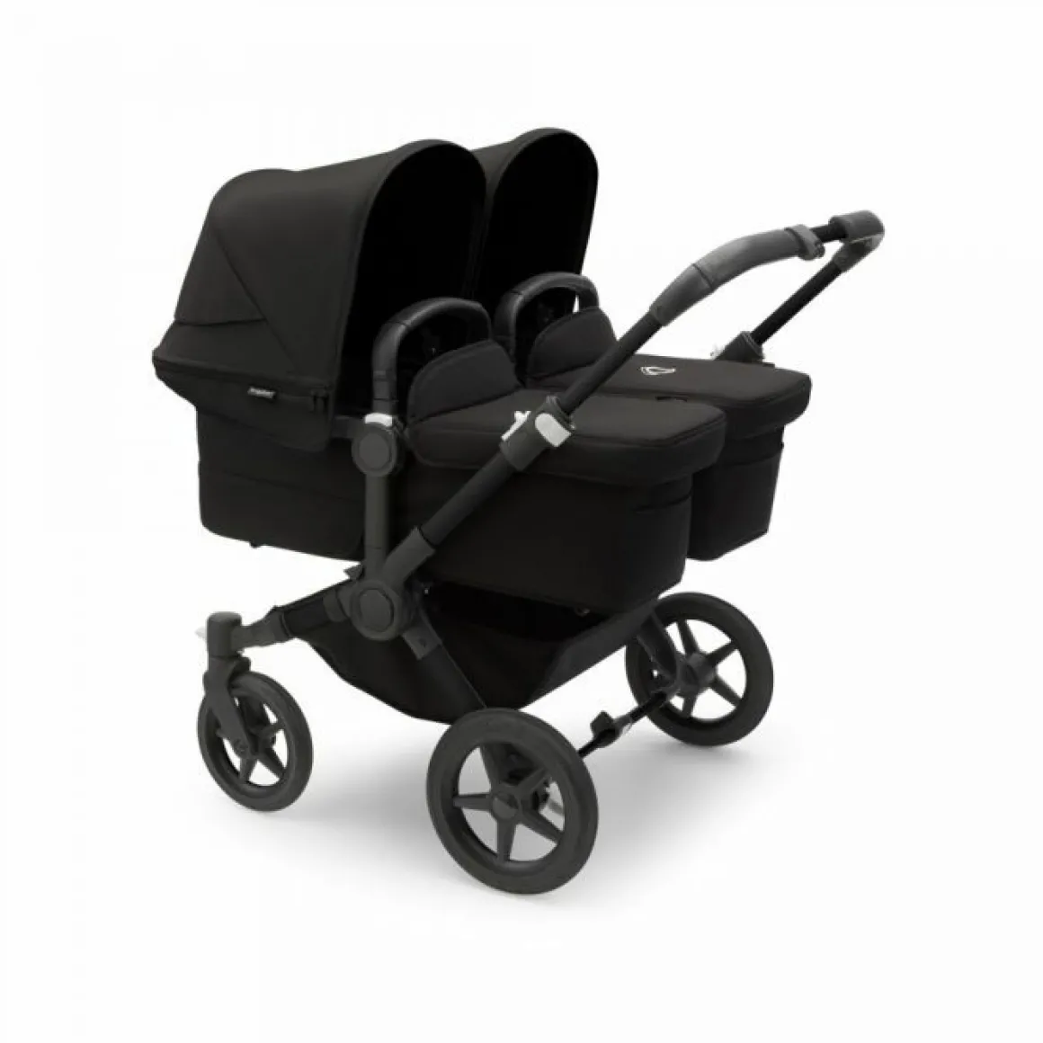Bugaboo Donkey 5 Tweeling Kinderwagen 3 In 1 Black Midnight Black + Isofix Base + Voetenzak