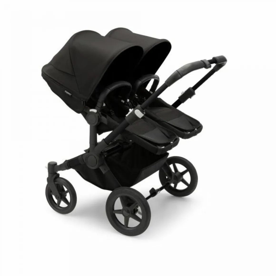 Bugaboo Donkey 5 Tweeling Kinderwagen 3 In 1 Black Midnight Black + Isofix Base + Voetenzak