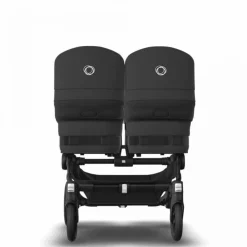 Bugaboo Donkey 5 Tweeling Kinderwagen 3 In 1 Black Midnight Black + Isofix Base + Voetenzak
