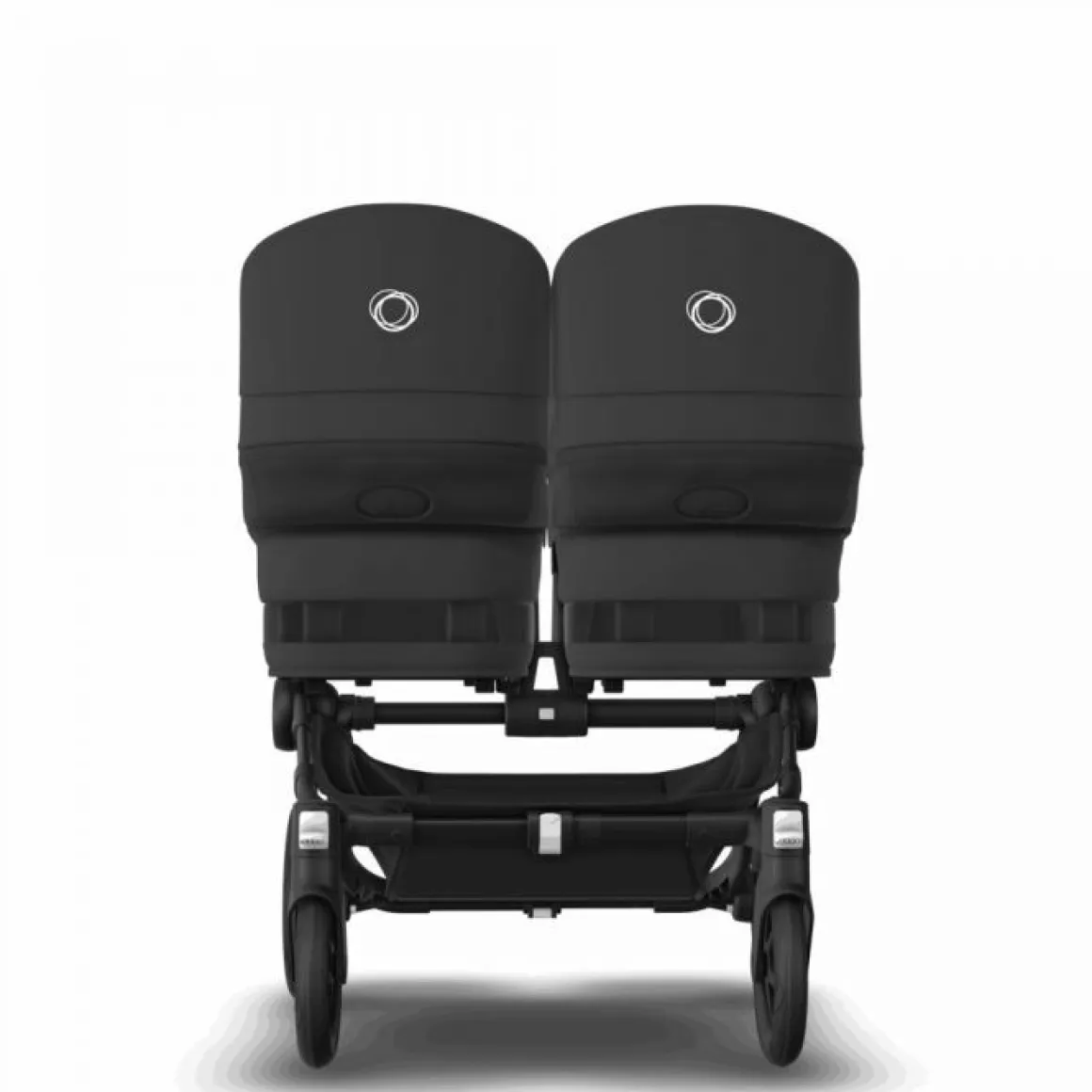Bugaboo Donkey 5 Tweeling Kinderwagen 3 In 1 Black Midnight Black + Isofix Base + Voetenzak
