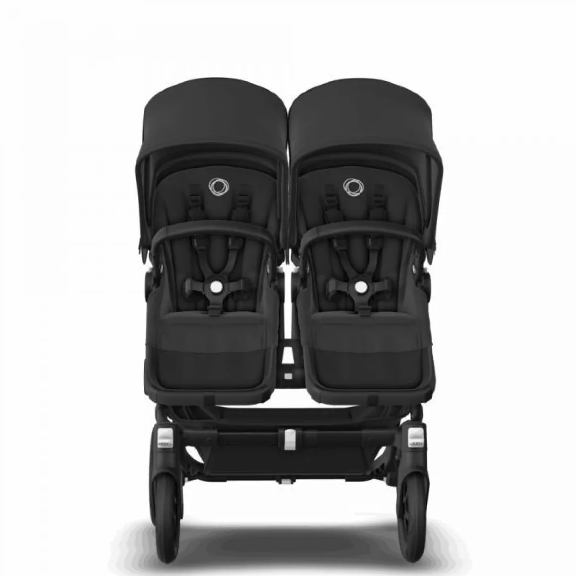 Bugaboo Donkey 5 Tweeling Kinderwagen 3 In 1 Black Midnight Black + Isofix Base + Voetenzak