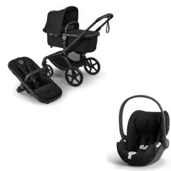 Bugaboo Kinderwagen 3 in 1 Fox 5 Renew Complete Black | Heritage Black + Cybex Autostoel Groep 0 Cloud T I Size Sepia Black
