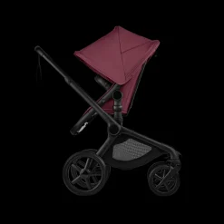 Bugaboo Kinderwagen 3 in 1 Fox 5 Renew Complete Black | Dark Cherry + Bugaboo Autostoel Groep 0 Turtle Air by Nuna Black