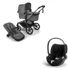 Bugaboo Kinderwagen 3 in 1 Fox 5 Renew Complete Graphite | Moon Grey + Cybex Autostoel Groep 0 Cloud T I Size Sepia Black