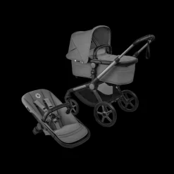 Bugaboo Kinderwagen 3 in 1 Fox 5 Renew Complete Graphite | Moon Grey + Cybex Autostoel Groep 0 Cloud T I Size Sepia Black