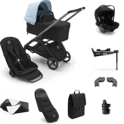 Bugaboo Kinderwagen 3 In 1 Dragonfly Graphite Midnight Black Skyline Blue Inclusief Accessoires