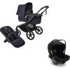 Bugaboo Kinderwagen 3 in 1 Fox 5 Renew Complete Black | Deep Indigo + Bugaboo Autostoel Groep 0 Turtle Air by Nuna Black