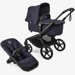 Bugaboo Kinderwagen 3 in 1 Fox 5 Renew Complete Black | Deep Indigo + Bugaboo Autostoel Groep 0 Turtle Air by Nuna Black