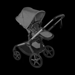 Bugaboo Kinderwagen 3 in 1 Fox 5 Renew Complete Graphite | Moon Grey + Bugaboo Autostoel Groep 0 Turtle Air by Nuna Black + Draaibare Isofix Base 360 + Autostoel adapters