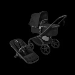Bugaboo Kinderwagen 3 in 1 Fox 5 Renew Complete Black | Heritage Black + Cybex Autostoel Groep 0 Cloud T I Size Sepia Black + Draaibare Base T Black + Autostoel adapters