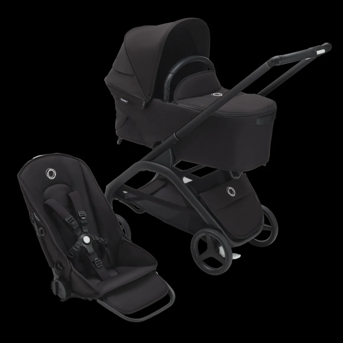 Bugaboo Kinderwagen 3 In 1 Dragonfly Black Midnight Black Inclusief Accessoires