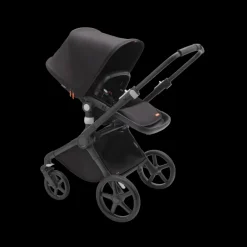 Bugaboo Kinderwagen 3 In 1 Fox Cub Compleet Black Midnight Black + Isofix Base + Autostoel Adapters