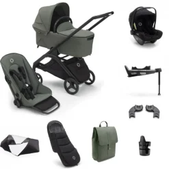 Bugaboo Kinderwagen 3 In 1 Dragonfly Black Forest Green Inclusief Accessoires