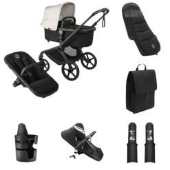 Bugaboo Kinderwagen Fox 5 Renew Essentiële Bundel Complete Black | Heritage Black Misty White