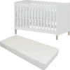 Cabino Baby Bed Met Matras Stockholm Wit 60 x 120 cm