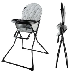 Cabino Opklapbare Kinderstoel Happy Grijs