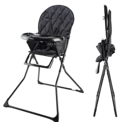 Cabino Opklapbare Kinderstoel Happy Zwart