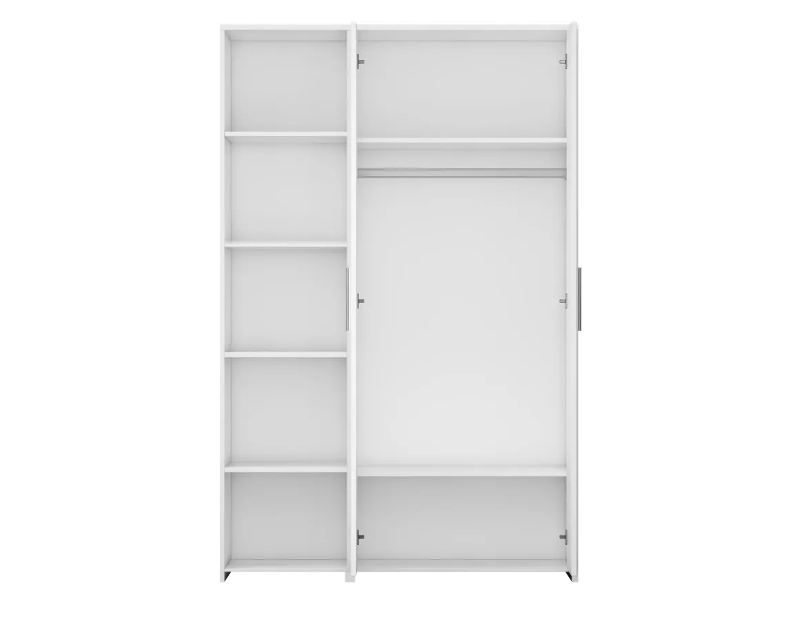 Cabino Peuterkamer Met Lade Joan Wit 3 Delig met Commode Jim en Lars Kledingkast