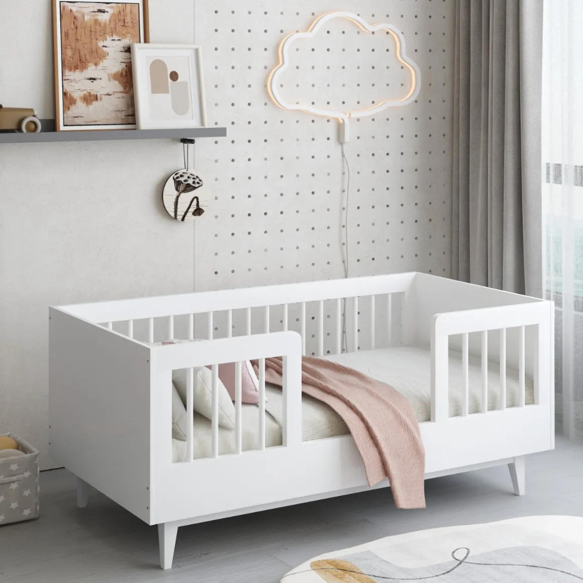 Cabino Peuterkamer Timo Wit 3 Delig met Commode Jim en Lars Kledingkast