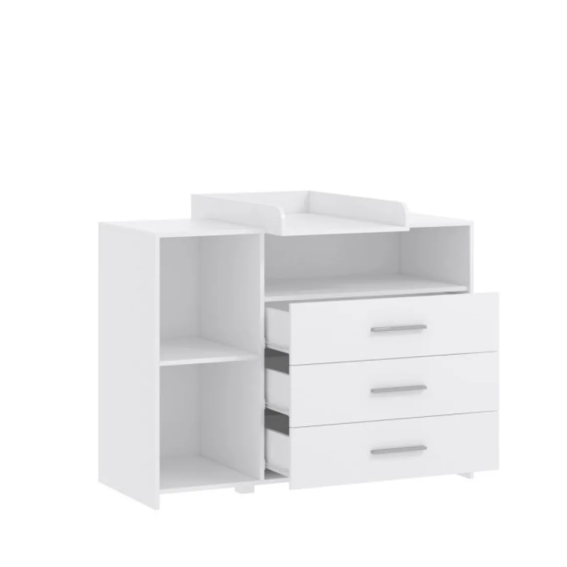 Cabino Peuterkamer Timo Wit 3 Delig met Commode Jim en Lars Kledingkast