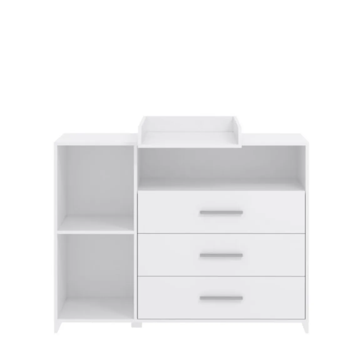 Cabino Peuterkamer Timo Wit 3 Delig met Commode Jim en Lars Kledingkast