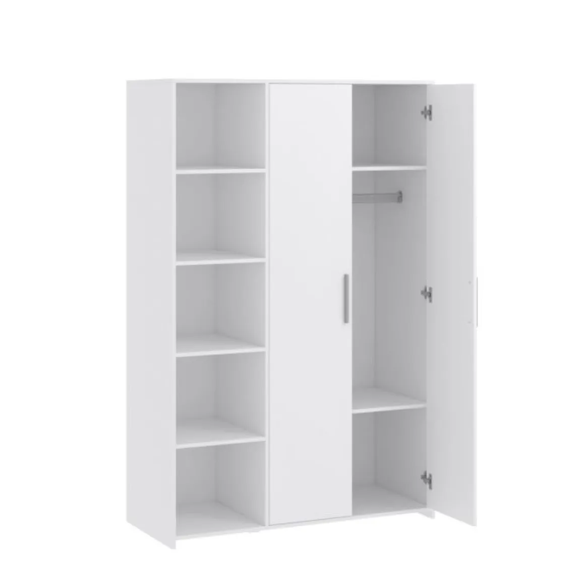 Cabino Peuterkamer Timo Wit 3 Delig met Commode Jim en Lars Kledingkast