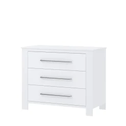 Cabino Tienerkamer Noel Wit 3 Delig met Noel Commode Wit en Noel Kledingkast Wit