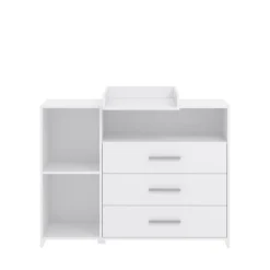 Cabino Tienerkamer Noel Wit 3 Delig met Commode Jim Wit en Lars Kledingkast Wit