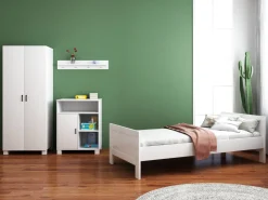 Cabino Tienerkamer Noel Wit 3 Delig met Commode Mila Wit en Mila Kledingkast Wit