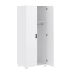 Cabino Tienerkamer Noel Wit 3 Delig met Commode Mila Wit en Mila Kledingkast Wit