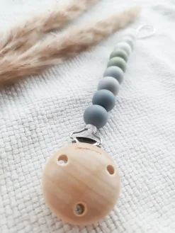 Chewie Speenclip Siliconen Kralen Ombre Sage