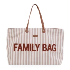 Childhome Family Bag Strepen - Nude/Terracotta