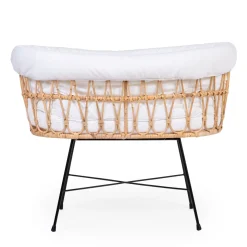 Childhome Rattan Cradle Metal Legs + Mattress + Cover