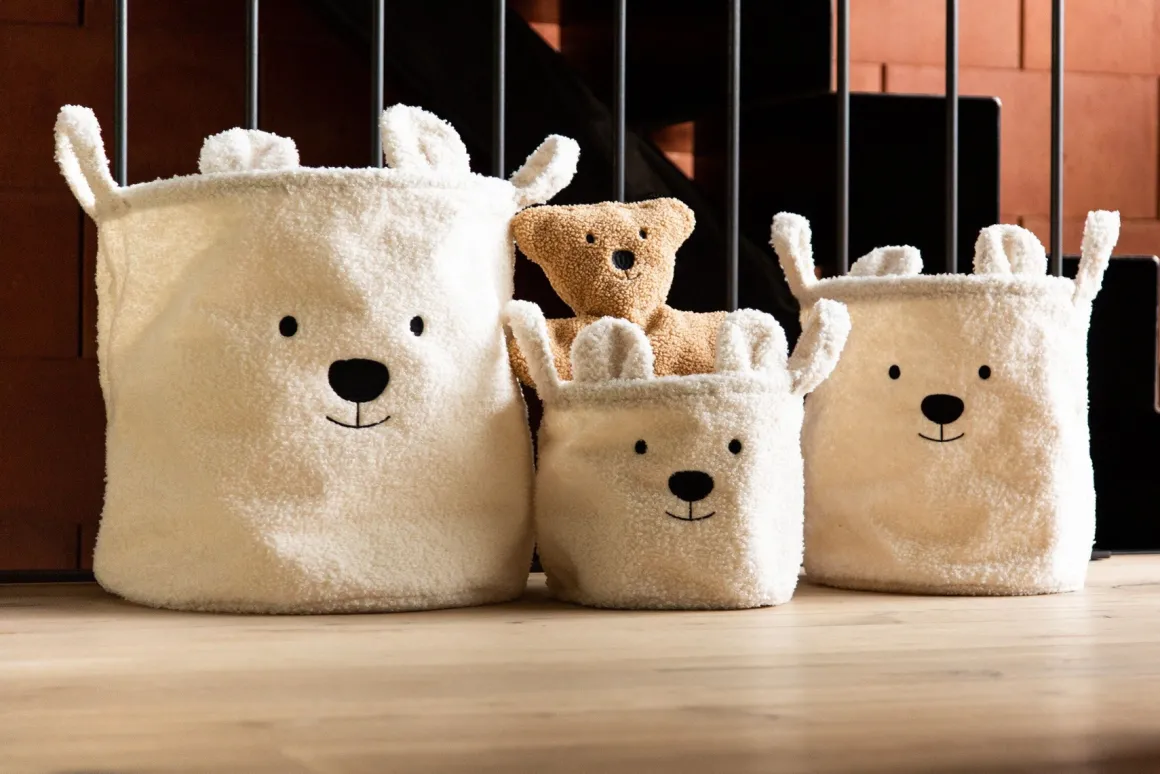 Childhome Teddy Basket 25x20x20 Off White