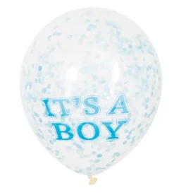 Confetti Ballonnen It's A Boy 30 cm 6 Stuks