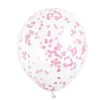 Confetti Ballonnen Roze 30 cm 6 Stuks