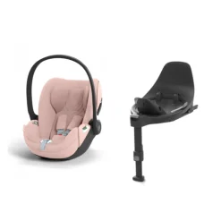 Cybex Autostoel Groep 0 Cloud T I Size Plus Peach Pink Light Pink + Cybex Draaibare Base T Black