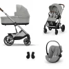 Cybex Kinderwagen 3 in 1 Balios Set S Lux Stone Grey | Mid Grey