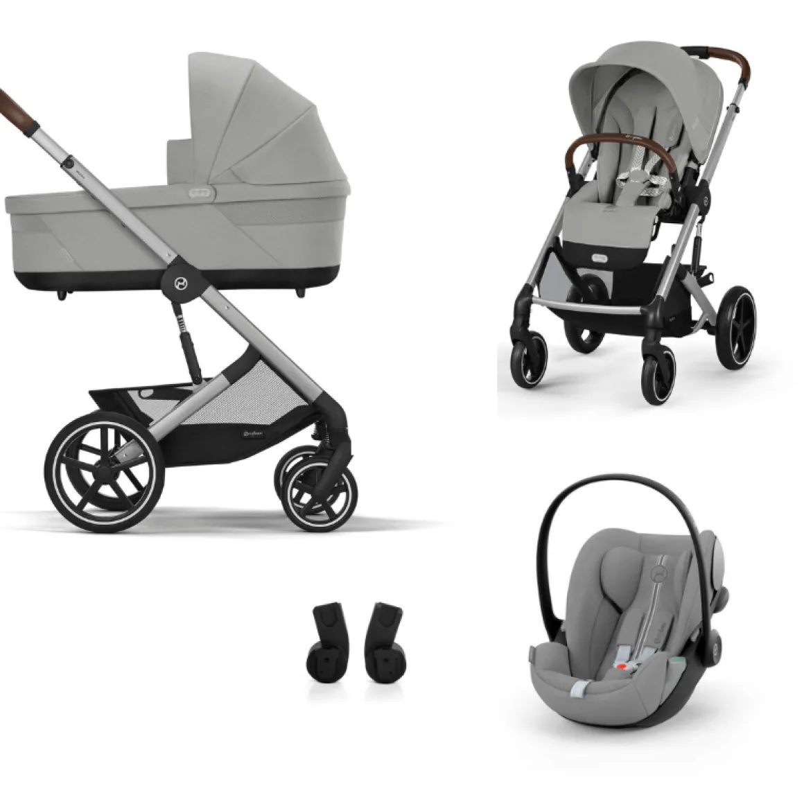 Cybex Kinderwagen 3 in 1 Balios Set S Lux Stone Grey | Mid Grey