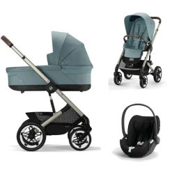 Cybex Kinderwagen 3 In 1 Talos S Lux Taupe Sky Blue Mid Blue Met Cybex Autostoel Cloud T