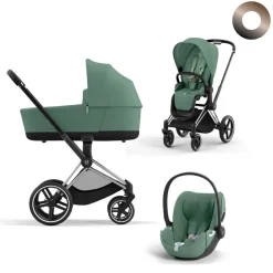 Cybex Priam Kinderwagen 3 In 1 Leaf Green Dark Green Kies Kleur Frame Met Cybex Autostoel Cloud T