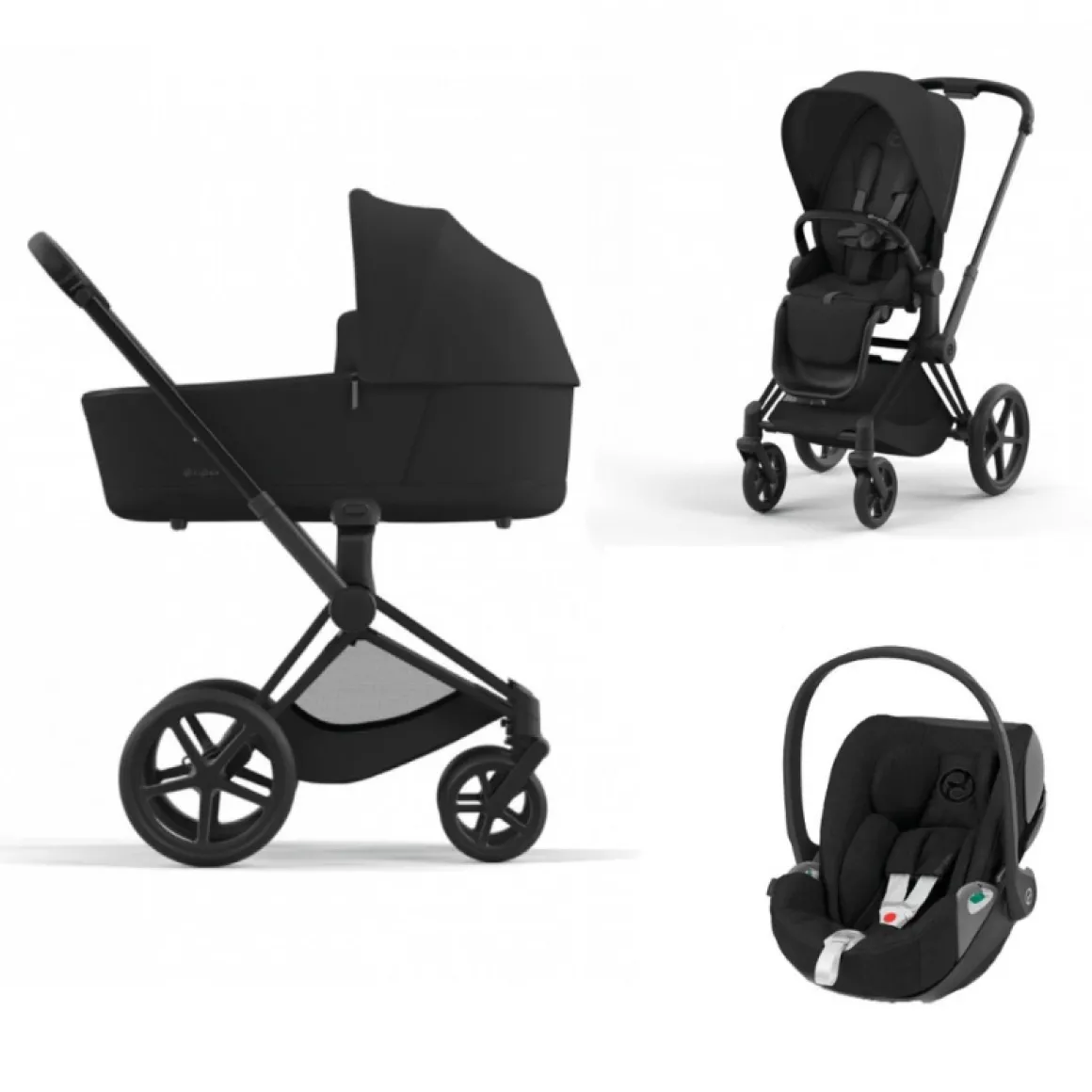 Cybex Priam Kinderwagen 3 In 1 Matt Black Sepia Black