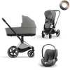 Cybex Priam Kinderwagen 3 In 1 Mirage Grey Dark Grey Kies Kleur Frame Met Cybex Autostoel Cloud T
